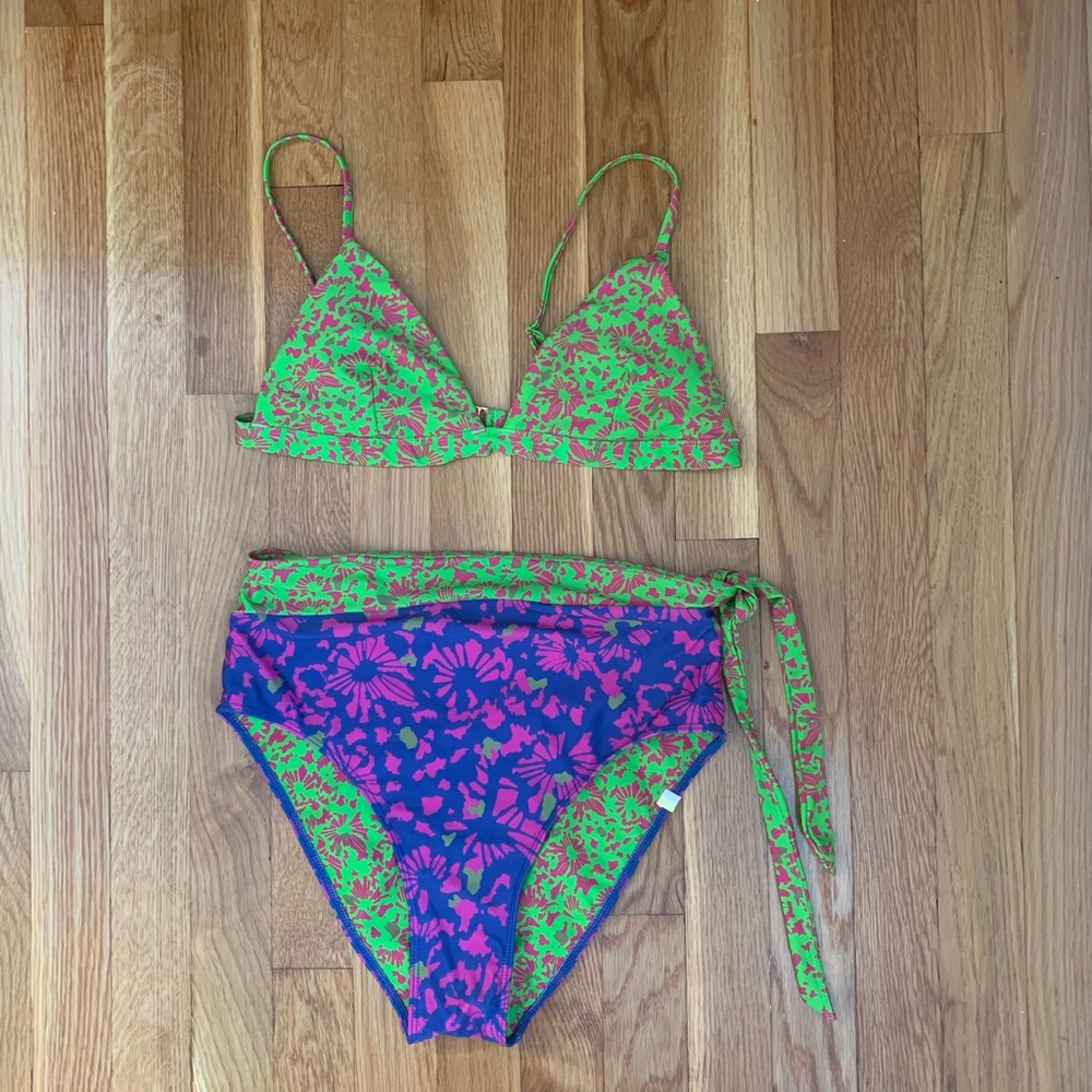 Summersalt Green and Pink Bikini Set